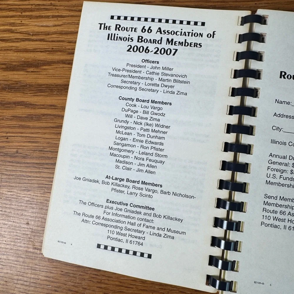 Vintage Route 66 Community Cookbook Spiral Bound‎ Illinois Recipes